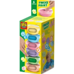 Fingerfärg – 6 x 45 ml – Pastell