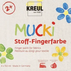 Finger- och textilfärg 150 ml - Basic, 4 st.