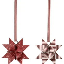 Fläta egna julstjärnor - Rött/vitt, 60 strimlor