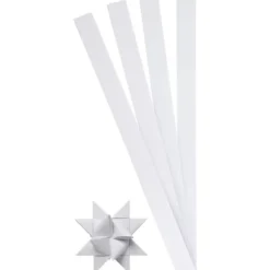 Fläta egna julstjärnor - Vit, 100 strimlor