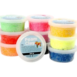 Foam Clay 10 x 35 g - Grundfärger