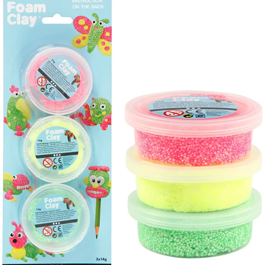 Foam Clay 3 x 14 g. - Neon
