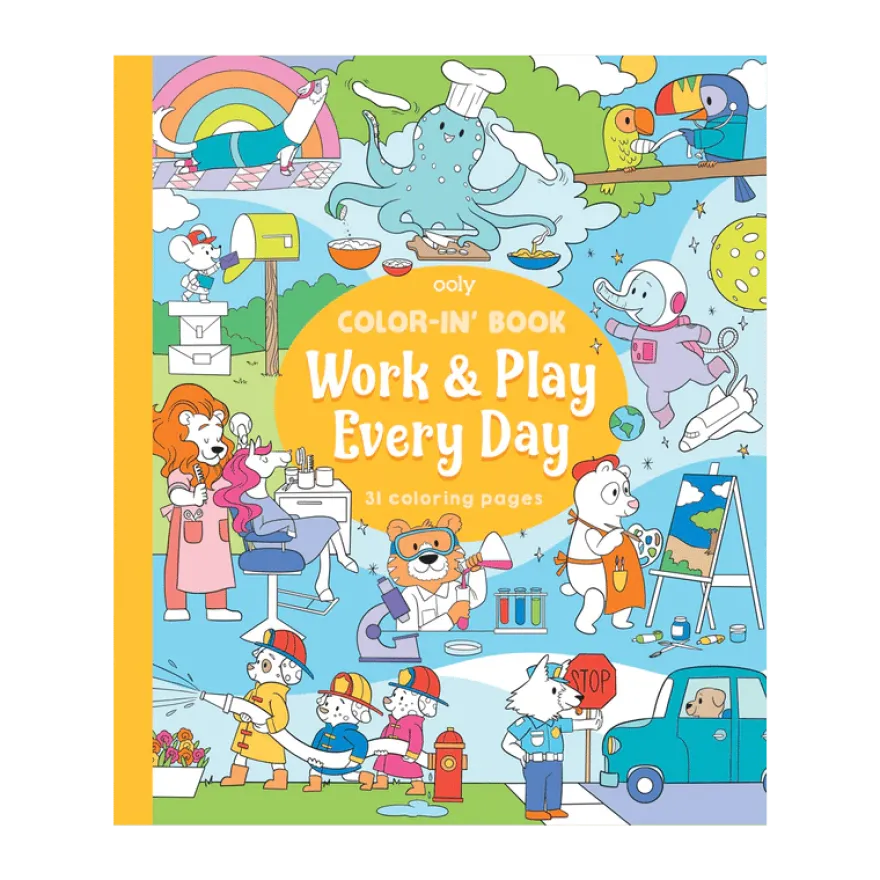 Färgläggningsbok - Work & Play Every Day