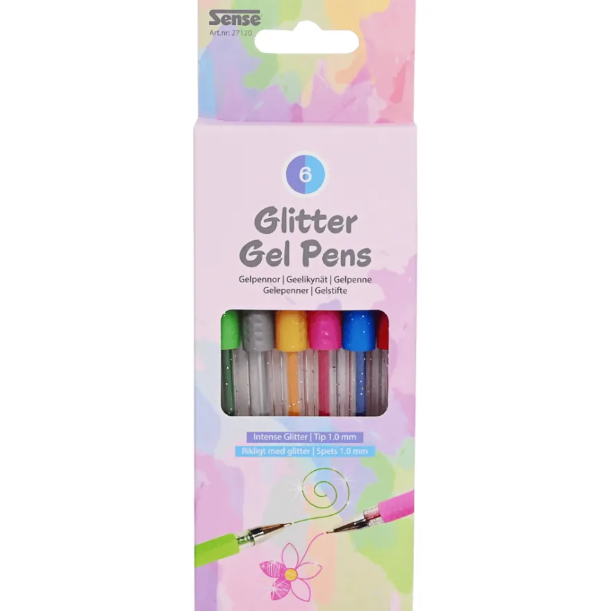 Gelpennor – Glitter, 6 st.