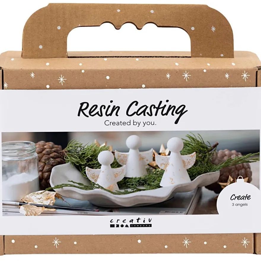 Gjut med resin – Änglar, 3 st.