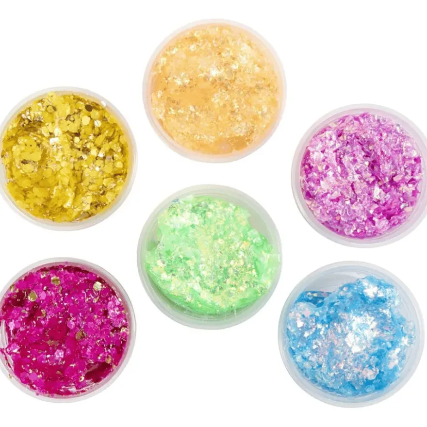 Glitter Clay 6 x 20 ml - Basisfärger