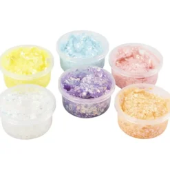 Glitter Clay 6 x 20 ml - Pastellfärger