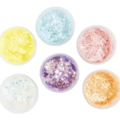 Glitter Clay 6 x 20 ml - Pastellfärger