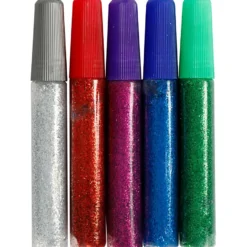 Glitterlim 10 ml. - Flera färger, 5 st.