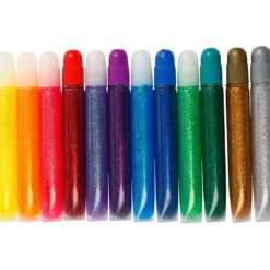 Glitterlim 10 ml. - Grundfärger, 12 st.