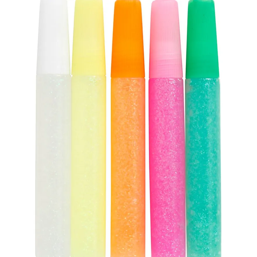 Glitterlim 10 ml. - Pastellfärger, 5 st.