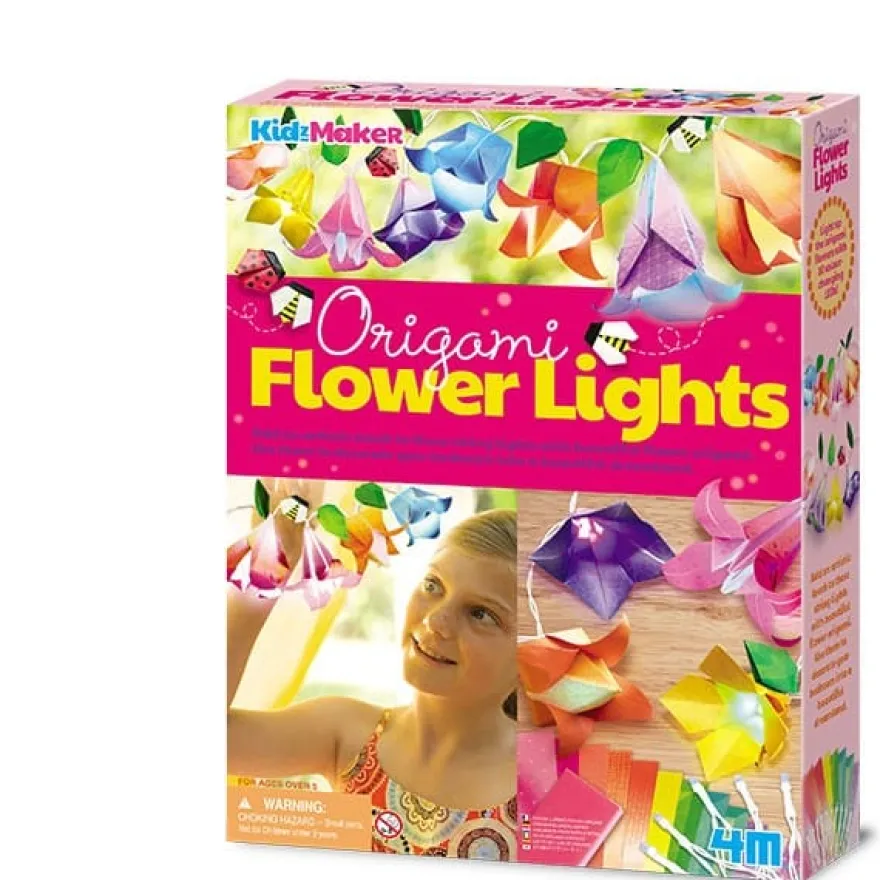Gör din egen ljusslinga m. blommor - origami
