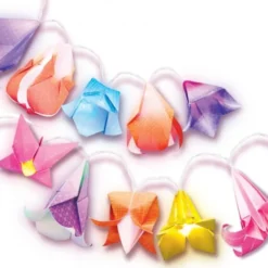 Gör din egen ljusslinga m. blommor - origami