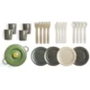 Green Bean - Matservis med 22 delar (blandade)