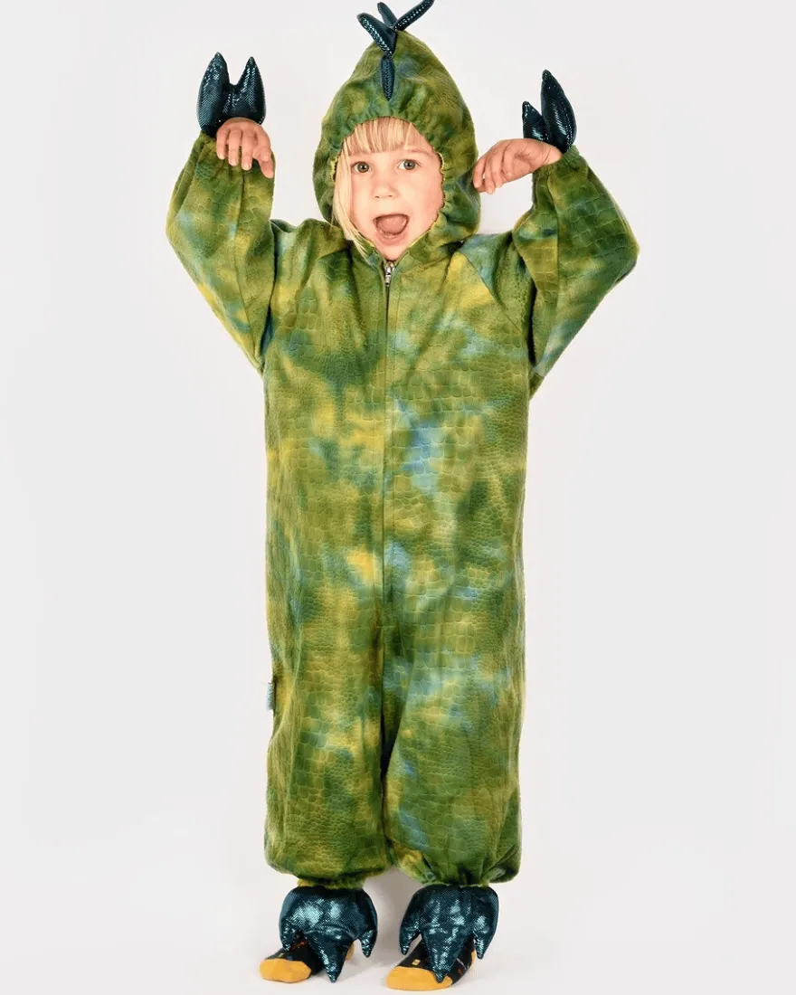 Grön dinosaurie, stl. 3-4 år