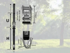 Gungupphängning för träd - Med lås, 400 cm
