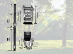Gungupphäng till träd - Med lås 500 cm