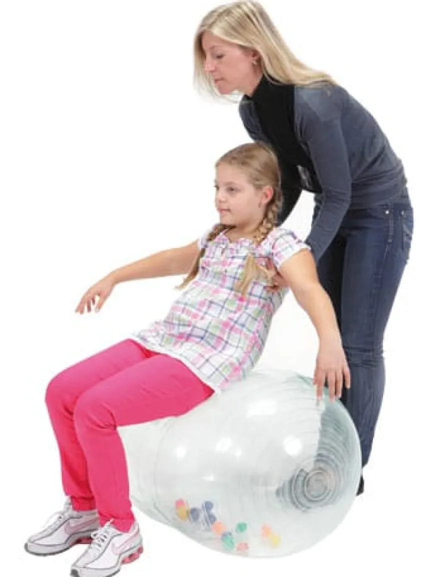 Gymnastikboll Rulle - Genomskinlig, 55 cm