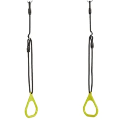 Gymnastikringar av plast – Lime (svart rep)