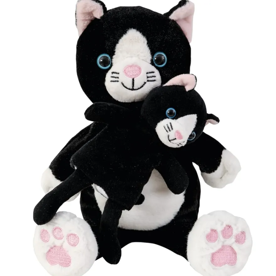 Hand- & Fingerdocka - Kattmamma med kattungar