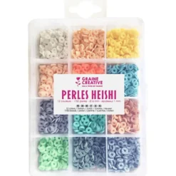 Heishi-pärlor – Pastell, 1.750 st.