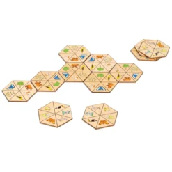 Hexagon-domino – Se mönster och matcha