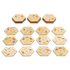 Hexagon-domino – Se mönster och matcha