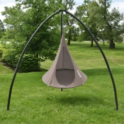 Hängkoja Ø120 cm – Brun