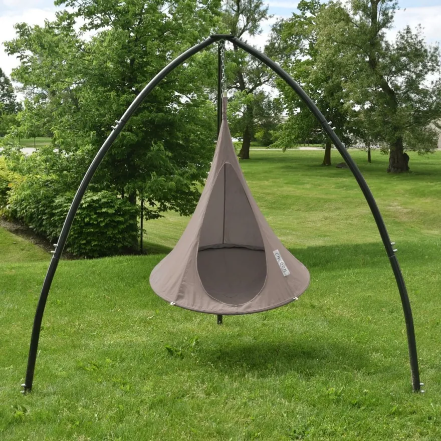 Hängkoja Ø120 cm – Brun