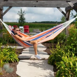 Hängmatta, dubbel (bomull) – Orange Punch