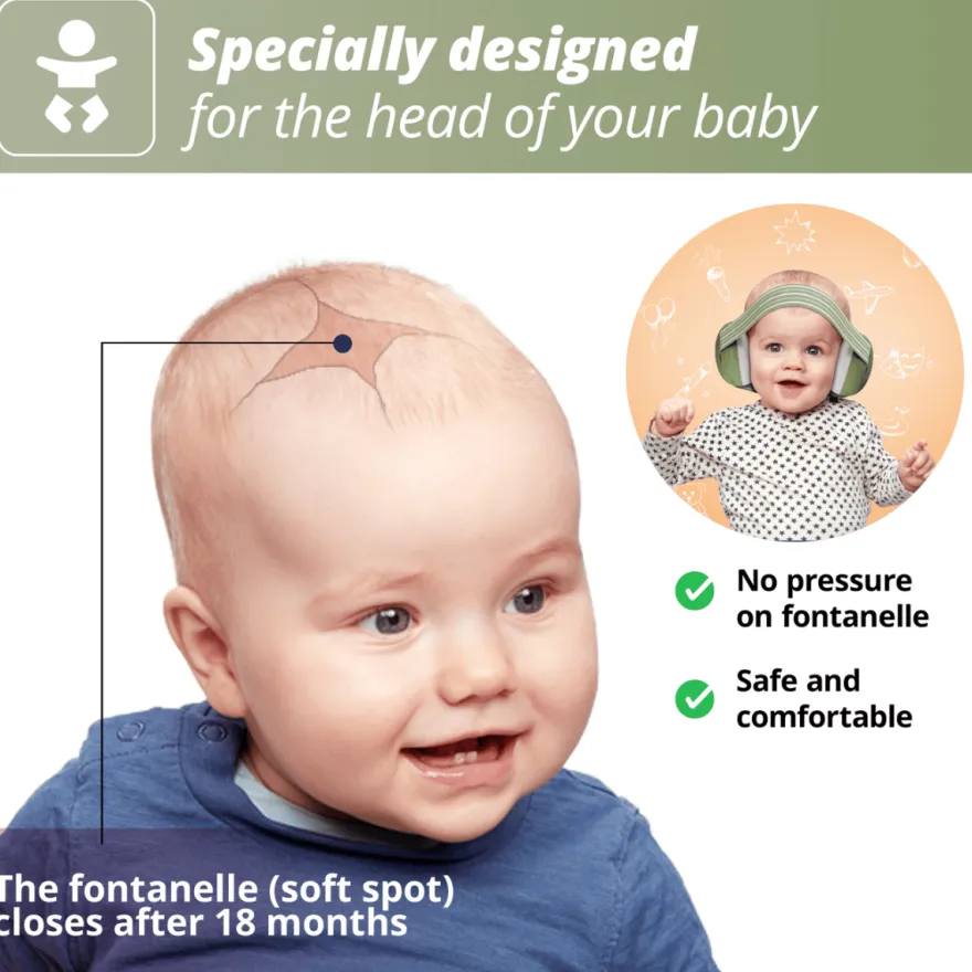 Hörselskydd, Muffy Baby 1-3 år - Gröna