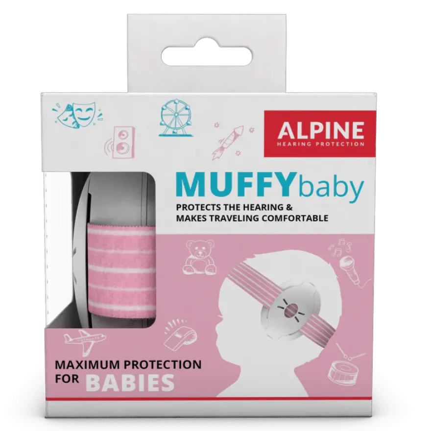 Hörselskydd Muffy Baby 1-3 år - Rosa