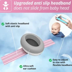Hörselskydd Muffy Baby 1-3 år - Rosa