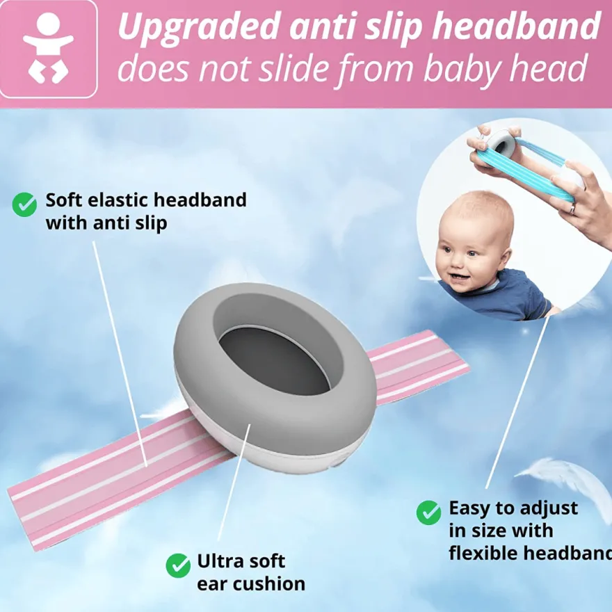 Hörselskydd Muffy Baby 1-3 år - Rosa