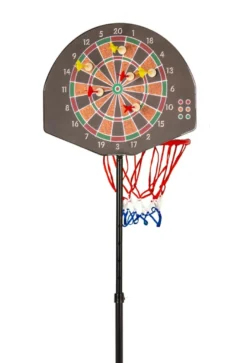 2-i-1 basketkorg och dartskiva