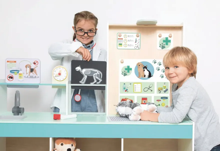 2-i-1 läkarklinik för människor och djur