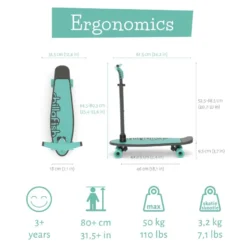2-i-1 SkatieSkootie – Mint