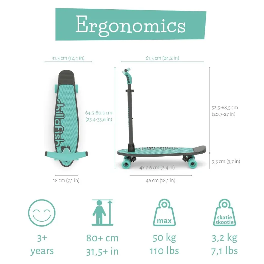 2-i-1 SkatieSkootie – Mint