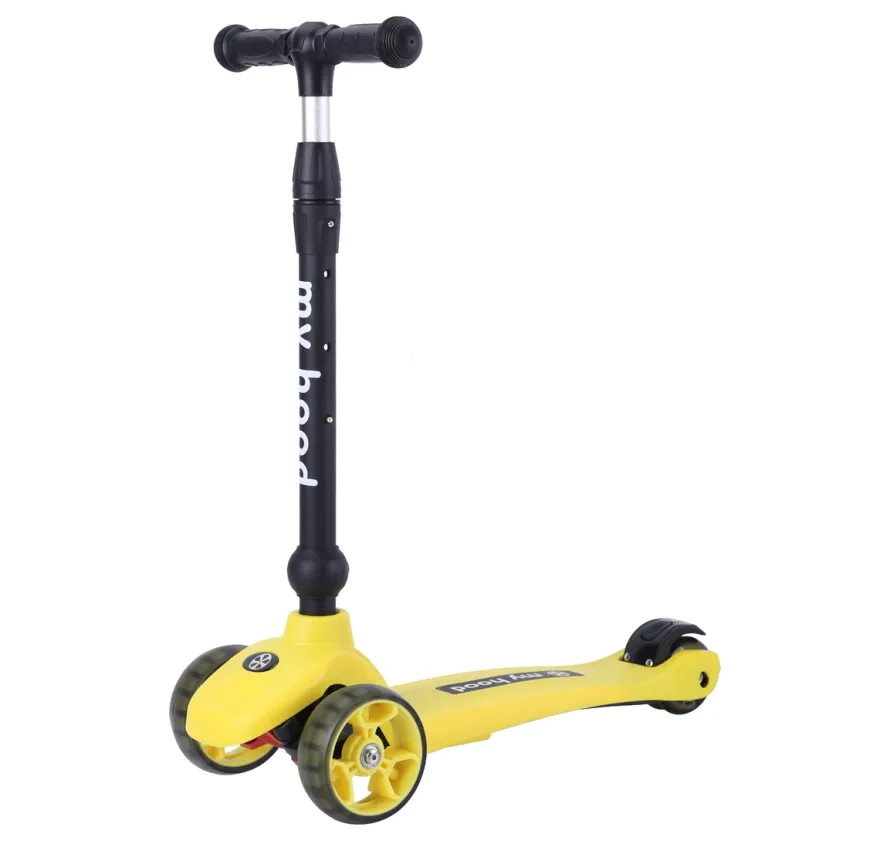 2-i-1 Sparkcykel / Springcykel - Kick'n'Ride, Gul