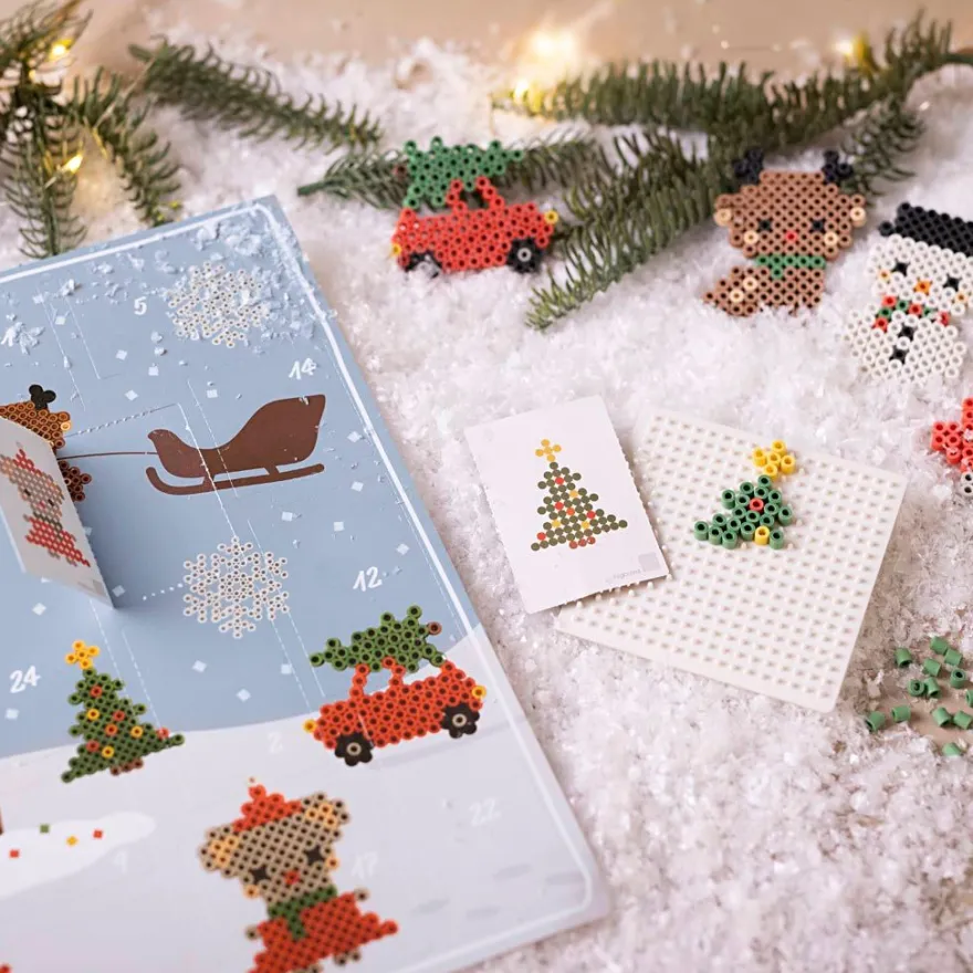 Julkalender med rörpärlor - BioBeads