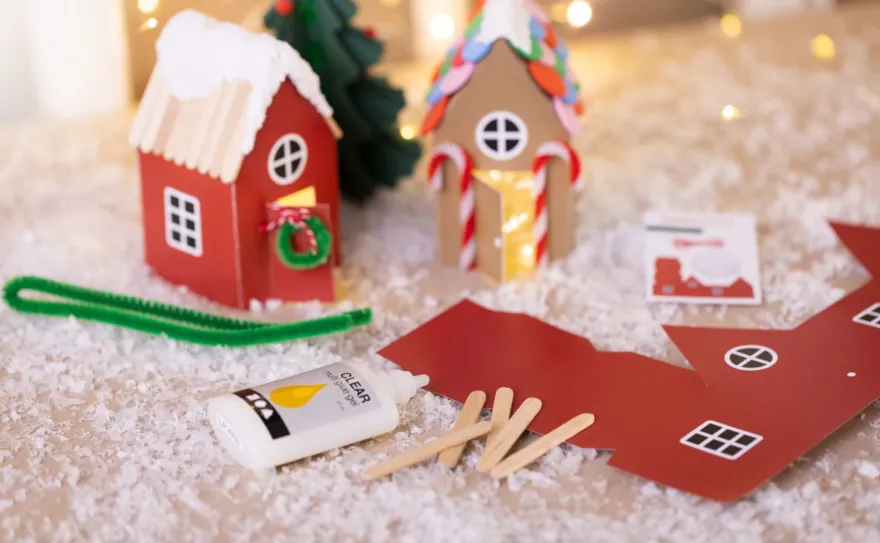 Julkalender, modellering - Gör en julig by