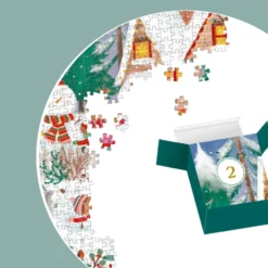 Julkalenderpussel – Julglädje, 500 bitar