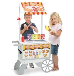 Kiosk på hjul m. glass och korv