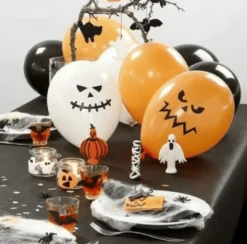 Klistermärken - Halloweenansikten, 1 ark