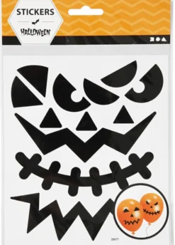 Klistermärken - Halloweenansikten, 1 ark
