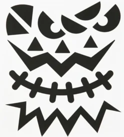 Klistermärken - Halloweenansikten, 1 ark