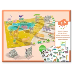 Klistermärkeslek 3D – Djur
