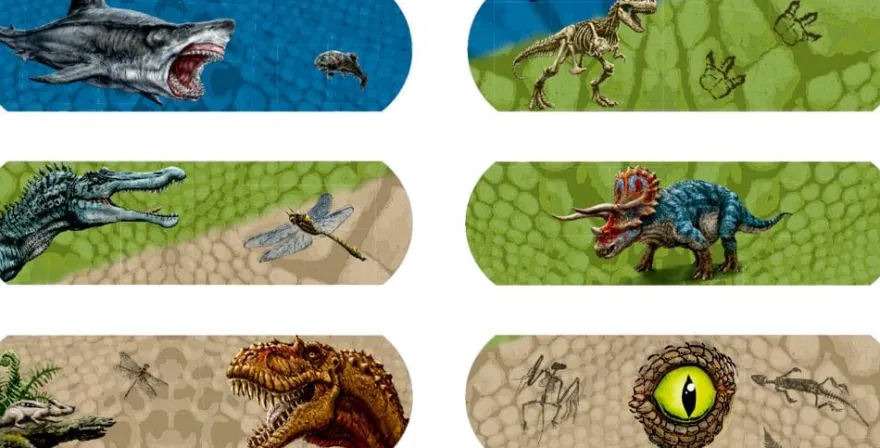 Kompetensplåster - Dinosaurier, 10 st.