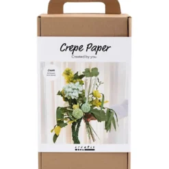 Kräppapper - Skapa en grön vårbukett