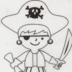 Krympplast med motiv - Pirater, 4 ark